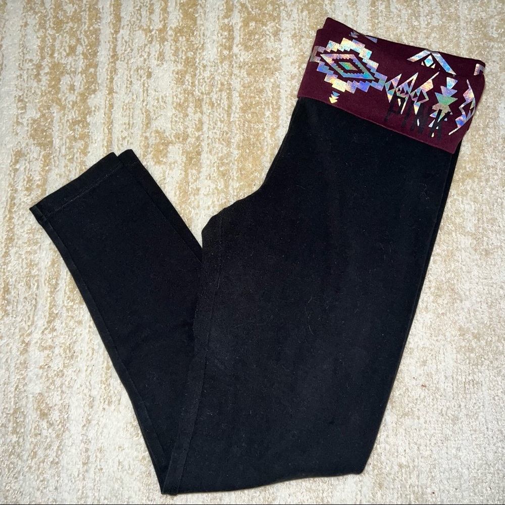 Pink ankle length yoga pants